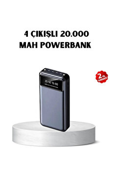 Buti̇k Powerbank 20000 Mah Hızlı Şarjlı Led Fenerli̇ Ve 4 Portlu