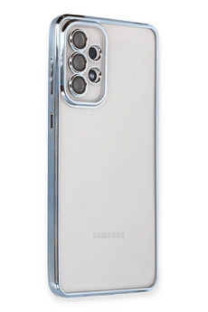 Buti̇k Samsung Galaxy A73 5G Kılıf Lensli̇ Si̇li̇kon - Açık Mavi̇-(5796)