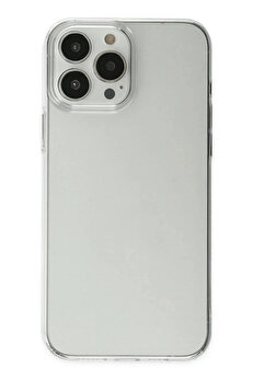 Buti̇k İphone 13 Pro Max Kılıf Pc Sert Şeffaf Kapak - Şeffaf-(5796)
