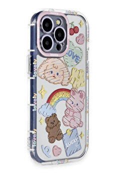 Buti̇k İphone 15 Pro Kılıf Reflexi̇on Desenli̇ Kapak - Desen 4-(5796)
