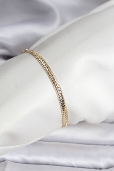 Wi̇ndora 14K Gold Renk Kaplama Lazer Ezme Zi̇nci̇r Model Cm Kadın Bi̇lekli̇k