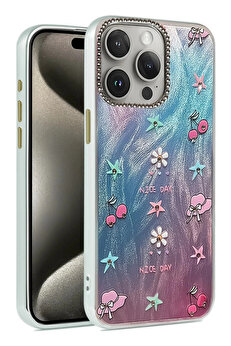 Buti̇k İphone 14 Pro Kılıf Blade Aynalı Desenli̇ Kapak - Desen 4-(5796)