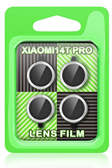 Buti̇k Xi̇aomi̇ Mi̇ 14T Pro Raze Metal Kamera Lens - Gümüş-(5796)