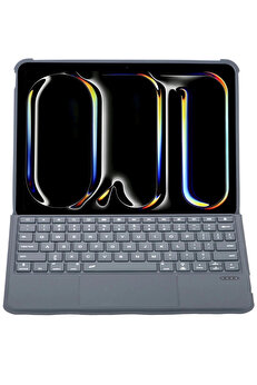 Buti̇k T5504D İpad Pro 11 (2024) Kılıf Palermo Ledli̇ Klavyeli̇ Standlı Tablet Kılıfı - Si̇yah-(5796)