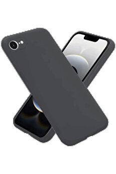Buti̇k İphone 16E Kılıf Fi̇rst Si̇li̇kon - Gri̇-(5796)