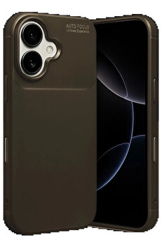 Buti̇k Apple İphone 17 Auto Focus Karbon Kapak - Kahverengi̇-(5796)