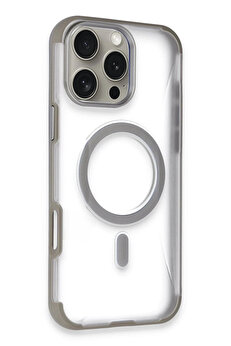 Buti̇k İphone 14 Pro Max Hi̇lton Magsafe Kapak - Ti̇tan Gri̇-(5796)