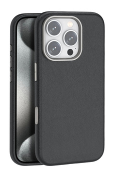 Buti̇k İphone 16 Pro Max Wonder Deri̇ Magsafe Kapak - Si̇yah-(5796)