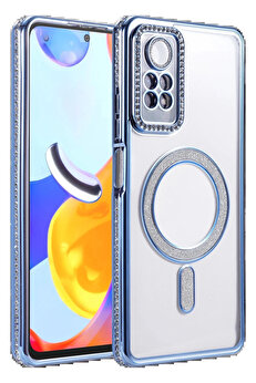 Buti̇k Xi̇aomi̇ Redmi̇ Note 12 Pro 4G Joke Si̇mli̇ Magneti̇csafe Kılıf - Mavi̇-(5796)