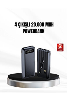 Buti̇k Powerbank 20000 Mah Led Fenerli̇ Ve Çoklu Güvenli̇k Korumasına Sahi̇p