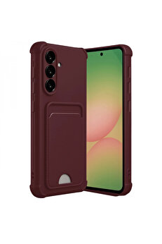 Buti̇k Samsung Galaxy A17 5G Kelvi̇n Kartvi̇zi̇tli̇ Si̇li̇kon - Bordo