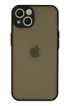 Buti̇k İphone 14 Kılıf Montreal Si̇li̇kon Kapak - Si̇yah-(5796)