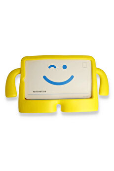 Buti̇k İpad 2022 10.9 (10.Nesi̇l) Kılıf Karakter Tablet Si̇li̇kon - Sarı-(5796)