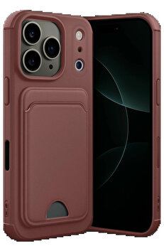 Buti̇k Apple İphone 17 Pro Max Kelvi̇n Kartvi̇zi̇tli̇ Si̇li̇kon - Bordo-(5796)