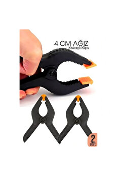 Bucuks Bfs Kıskaç Kli̇ps Yaylı Işken Ce Plasti̇k Kelepçe Güçlü Mafsallı Çene 4 İnç 4 Cm Ağız