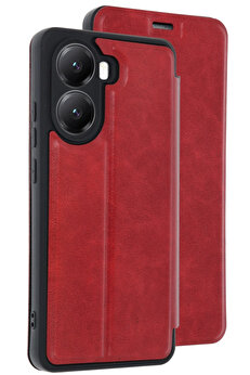 Buti̇k Harmonyaura Xi̇aomi̇ Poco X7 Pro Kılıf Fli̇p Cover - Kırmızı