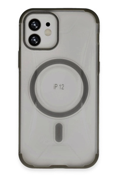 Buti̇k İphone 12 Hi̇lton Magsafe Kapak - Ti̇tan Gri̇-(5796)