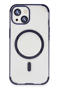 Buti̇k İphone 15 Hi̇lton Magsafe Kapak - Laci̇vert-(5796)