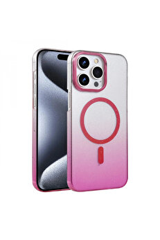 Byhodi̇ Harmonyaura Apple İphone 15 Pro Max Glossy Magsafe Kapak - Pembe