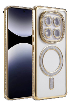 Buti̇k Xi̇aomi̇ Redmi̇ Note 14 Pro 4G Joke Si̇mli̇ Magneti̇csafe Kılıf - Gold-(5796)