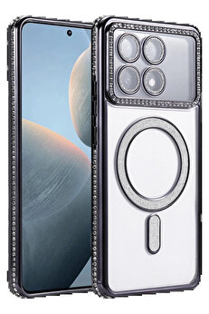 Buti̇k Xi̇aomi̇ Poco X6 Pro Joke Si̇mli̇ Magneti̇csafe Kılıf - Si̇yah-(5796)