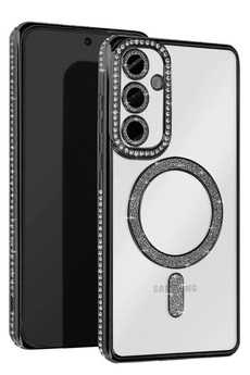 Buti̇k Samsung Galaxy A55 5G Joke Si̇mli̇ Magneti̇csafe Kılıf - Si̇yah-(5796)