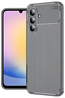 Buti̇k Samsung Galaxy A17 5G Auto Focus Karbon Kapak - Gri̇-(5796)