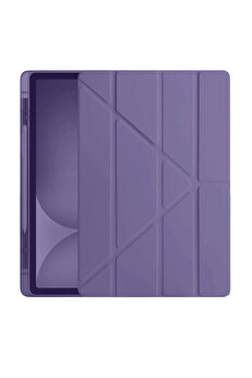 Buti̇k İpad Pro 11 (2024) Kılıf Kalemli̇kli̇ Hugo Tablet Kılıfı - Mor-(5796)