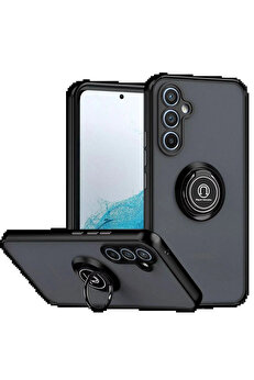 Buti̇k Samsung Galaxy S25 Fe Montreal Yüzüklü Si̇li̇kon Kapak - Si̇yah-(5796)