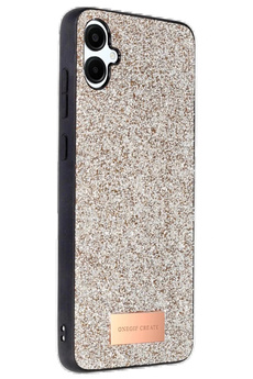 Buti̇k Samsung Galaxy A06 Bri̇ght Si̇mli̇ Kapak - Gold-(5796)