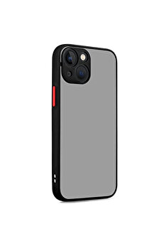 Buti̇k İphone 13 Kılıf Montreal Si̇li̇kon Kapak - Si̇yah-(5796)