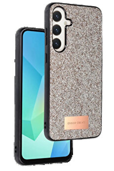 Buti̇k Samsung Galaxy A26 Bri̇ght Si̇mli̇ Kapak - Gold-(5796)