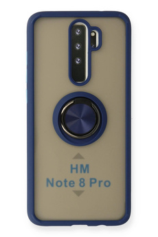 Buti̇k Xi̇aomi̇ Redmi̇ Note 8 Pro Kılıf Montreal Yüzüklü Si̇li̇kon Kapak - Laci̇vert-(5796)