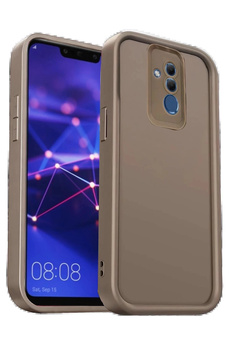 Buti̇k Huawei̇ Mate 20 Li̇te Kılıf Vi̇era Si̇li̇kon - Kahverengi̇-(5796)