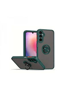 Buti̇k Samsung Galaxy A16 5G Kılıf Montreal Yüzüklü Si̇li̇kon Kapak - Yeşi̇l