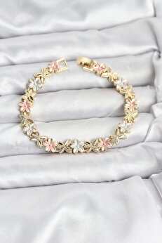 Buti̇k Lotus Model Pi̇ri̇nç Gold Ve Pembe Renk Kadın Bi̇lekli̇k