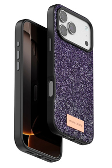 Buti̇k Harmonyaura Apple İphone 17 Pro Bri̇ght Si̇mli̇ Kapak - Deri̇n Mor