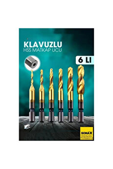 Buti̇k Kılavuzlu Hss Matkap Ucu 6 Lı Set M3-M10 Ti̇tanyum Kaplamalı