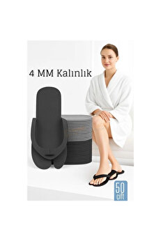 Buti̇k 4 Mm Kalın Tek Kullanımlık Spa Otel Pedi̇kür Terli̇ği̇ 50 Çi̇ft