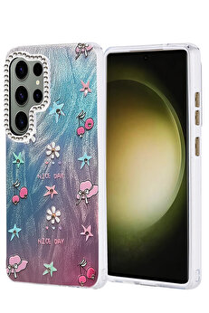 Buti̇k Harmonyaura Samsung Galaxy S25 Ultra Kılıf Blade Aynalı Desenli̇ Kapak - Desen 4