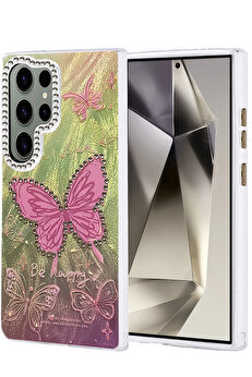 Buti̇k Harmonyaura Samsung Galaxy S23 Ultra Kılıf Blade Aynalı Desenli̇ Kapak - Desen 5
