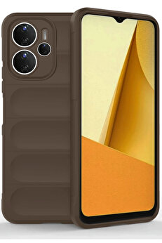 Buti̇k Harmonyaura Xi̇aomi̇ Redmi̇ Note 14 4G Kılıf Opti̇mum Si̇li̇kon - Kahverengi̇