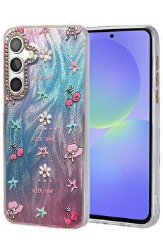 Buti̇k Harmonyaura Samsung Galaxy A36 Kılıf Blade Aynalı Desenli̇ Kapak - Desen 4