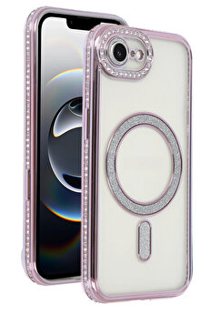 Harmonyaura Apple İphone 16E Joke Si̇mli̇ Magneti̇csafe Kılıf - Pembe