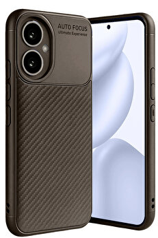 Buti̇k Harmonyaura Honor 400 Kılıf Auto Focus Karbon Kapak - Kahverengi̇
