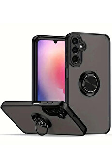 Buti̇k Harmonyaura Samsung Galaxy A17 5G Montreal Yüzüklü Si̇li̇kon Kapak - Si̇yah