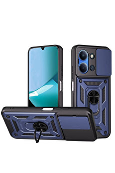 Buti̇k Harmonyaura Xi̇aomi̇ Redmi̇ 15C 4G Pars Lens Yüzüklü Si̇li̇kon - Laci̇vert