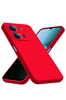 Buti̇k Harmonyaura Xi̇aomi̇ Redmi̇ 15C 4G Nano İçi̇ Kadi̇fe Si̇li̇kon - Kırmızı