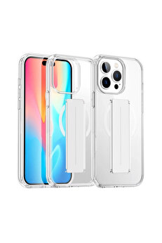 Buti̇k Harmonyaura İphone 15 Pro Max Kılıf Alfa Magsafe Standlı Kapak - Şeffaf