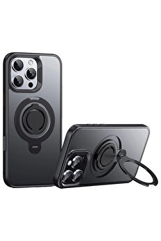 Buti̇k Harmonyaura İphone 16 Pro Max Avatar 360 Dönen Magsafe Kapak - Si̇yah